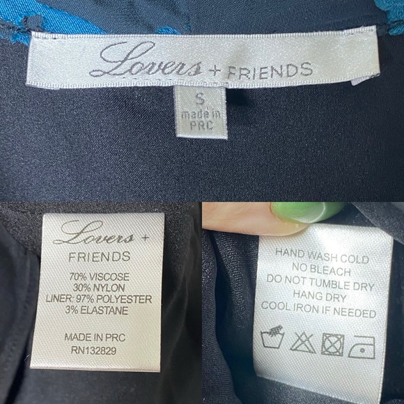 Lovers + Friends Jade Blossom Floral Burnout Mini Dress Black size Small - Picture 5 of 8